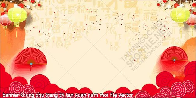 banner khung chu trang tri tan xuan nam moi file vector
